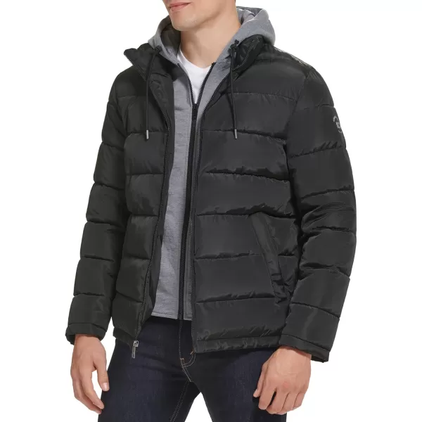 imageKenneth Cole Mens Puffer JacketHorizontal Quilted Black