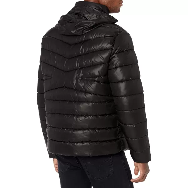 imageKenneth Cole Mens Puffer JacketQuilted Contrast Black