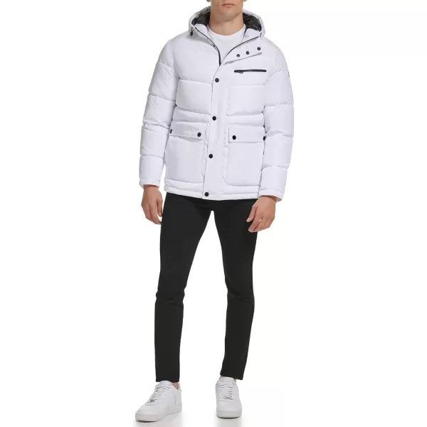 imageKenneth Cole Mens Puffer JacketUtility Pocket White