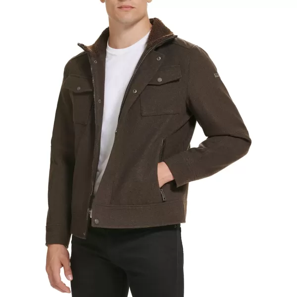 imageKenneth Cole Mens Trucker JacketTrucker Medium Brown