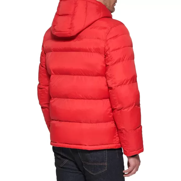 imageTommy Hilfiger Mens Down Alternative Hooded Puffer Jacket Standard and Big ampamp TallOrange Burst