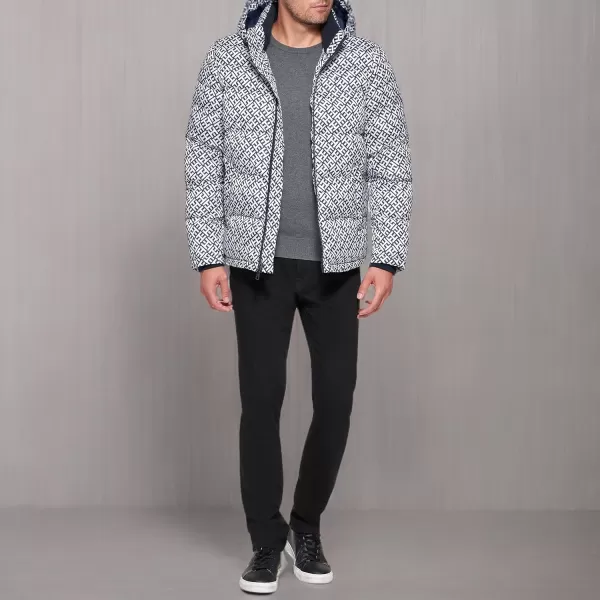 imageTommy Hilfiger Mens Down Alternative Hooded Puffer Jacket Standard and Big ampamp TallTommy Logo Print