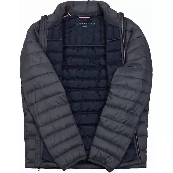 imageTommy Hilfiger Mens Ultra Loft Lightweight Packable Puffer Jacket Standard and Big ampamp TallCharcoal