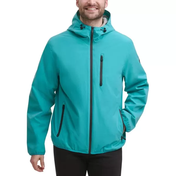 imageDKNY Mens Softshell Zip Up JacketBlueGreen