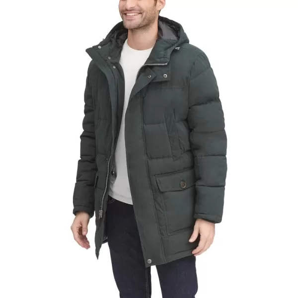 imageDOCKERS Mens Micro Twill Long Hooded ParkaTimber Green