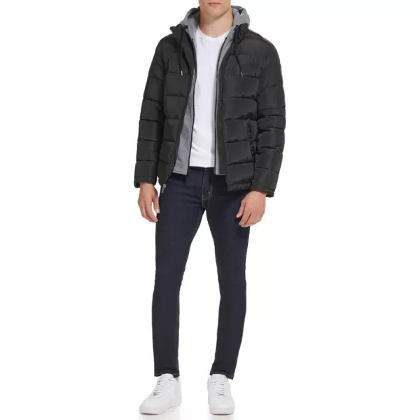 imageKenneth Cole Mens Puffer JacketHorizontal Quilted Black