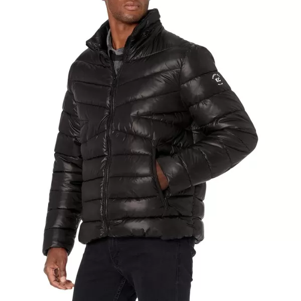 imageKenneth Cole Mens Puffer JacketQuilted Contrast Black