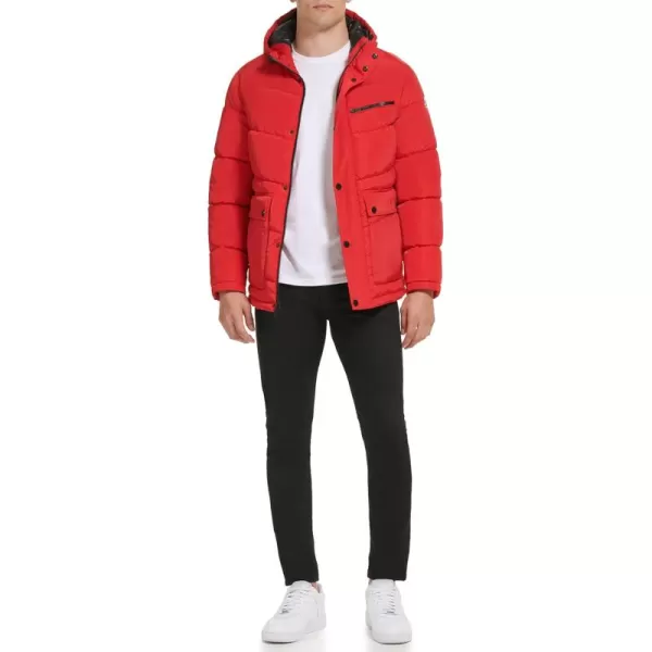 imageKenneth Cole Mens Puffer JacketUtility Pocket Red