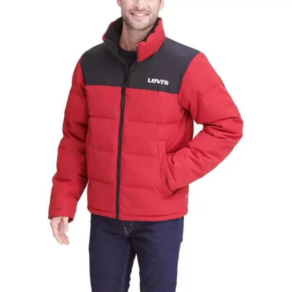 imageLevis mens Arctic Cloth Retro Bubble Puffer JacketRed Black