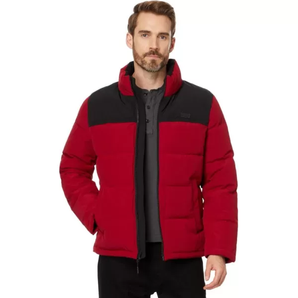 imageLevis mens Arctic Cloth Retro Bubble Puffer JacketRedBlack Tonal Logo