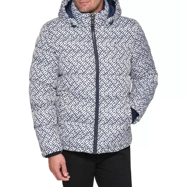 imageTommy Hilfiger Mens Down Alternative Hooded Puffer Jacket Standard and Big ampamp TallTommy Logo Print