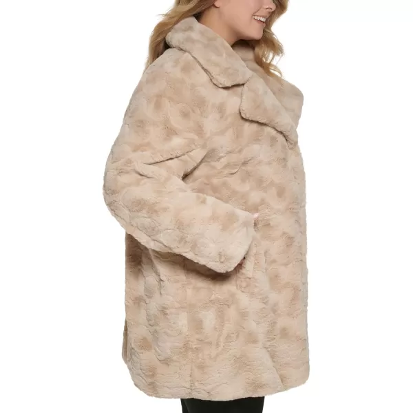 imageKenneth Cole Womens Classic Mink Style Faux Fur CoatMink Style Champagne 1