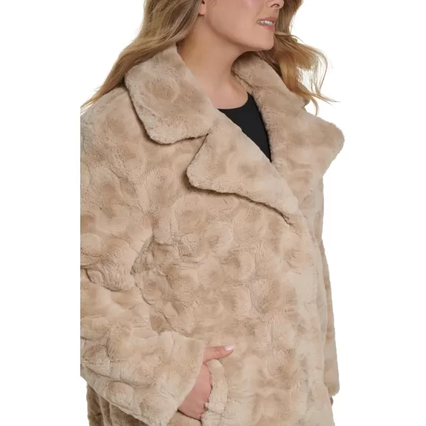 imageKenneth Cole Womens Classic Mink Style Faux Fur CoatMink Style Champagne 1