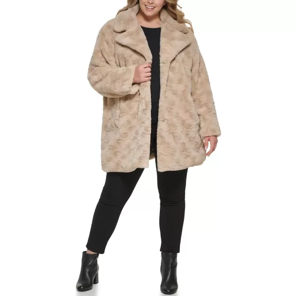 imageKenneth Cole Womens Classic Mink Style Faux Fur CoatMink Style Champagne 1