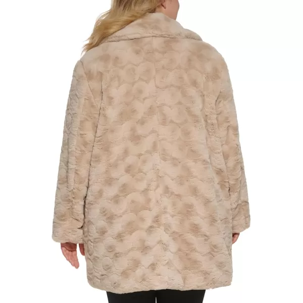 imageKenneth Cole Womens Classic Mink Style Faux Fur CoatMink Style Champagne 1
