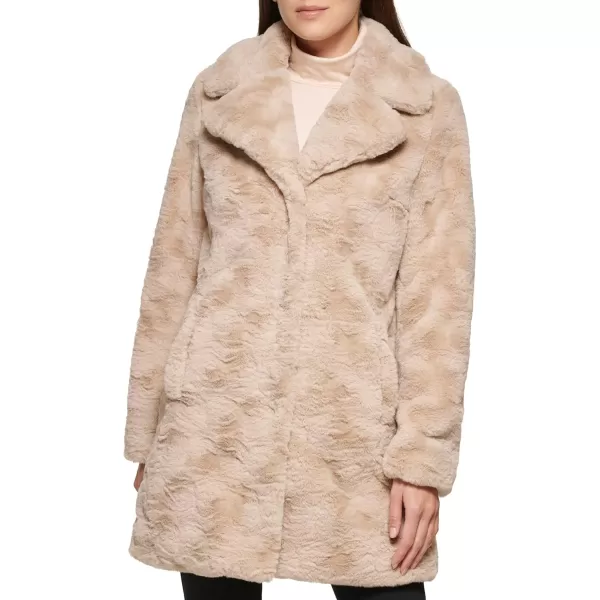 imageKenneth Cole Womens Classic Mink Style Faux Fur CoatMink Style Champagne
