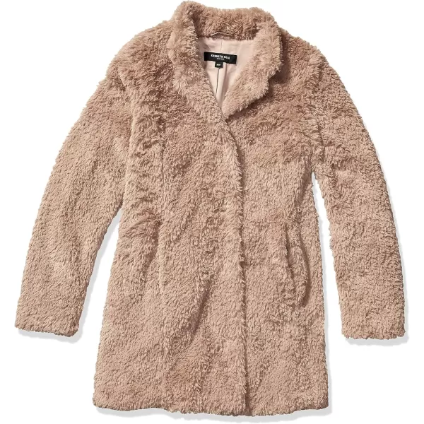 imageKenneth Cole Womens Classic Mink Style Faux Fur CoatTruffle