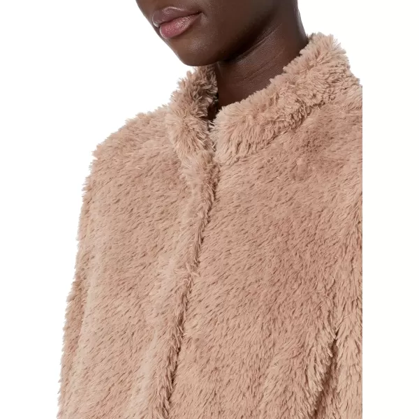 imageKenneth Cole Womens Classic Mink Style Faux Fur CoatTruffle