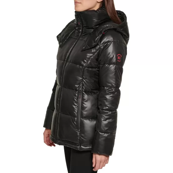 imageKenneth Cole Womens Heavy Weight Down Puffer JacketBlack Solid