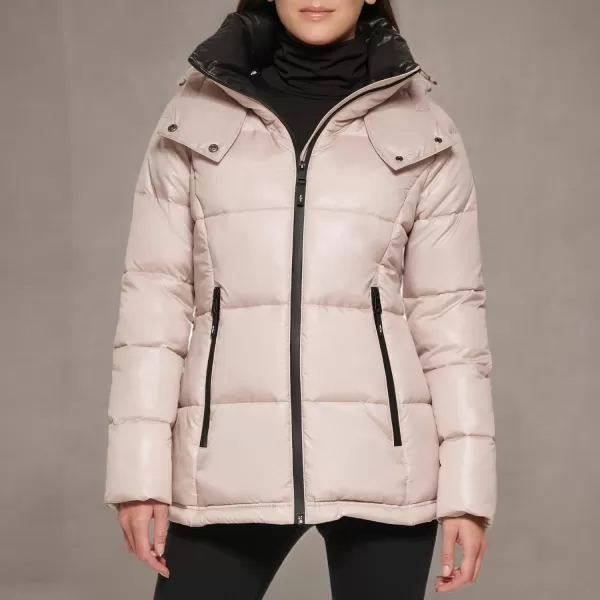 imageKenneth Cole Womens Heavy Weight Down Puffer JacketHorizontal Zip Frost 1