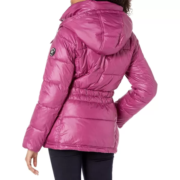 imageKenneth Cole Womens Heavy Weight Down Puffer JacketHorizontal Zip Magenta