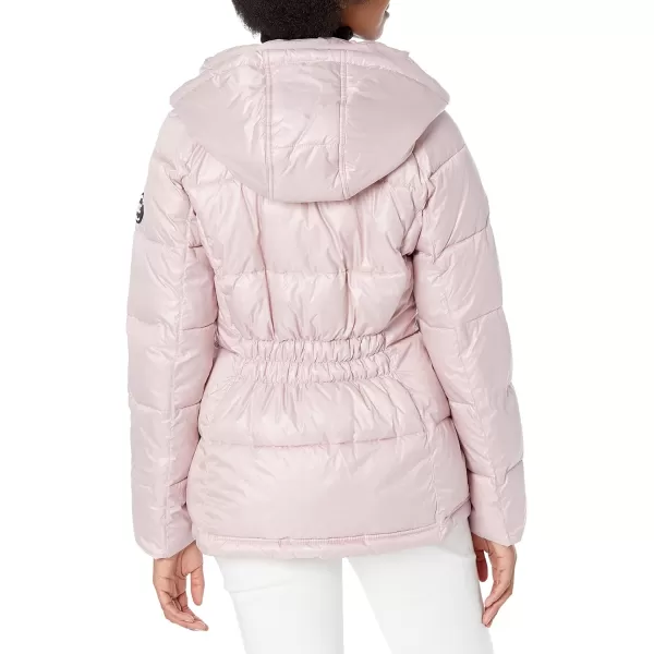 imageKenneth Cole Womens Heavy Weight Down Puffer JacketHorizontal Zip Pink