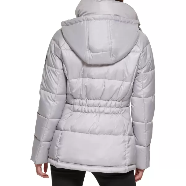 imageKenneth Cole Womens Heavy Weight Down Puffer JacketHorizontal Zip Silver 1