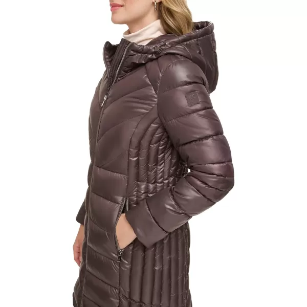 imageKenneth Cole Womens Puffer JacketFull Zip Chocolate