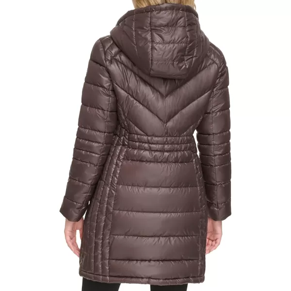 imageKenneth Cole Womens Puffer JacketFull Zip Chocolate