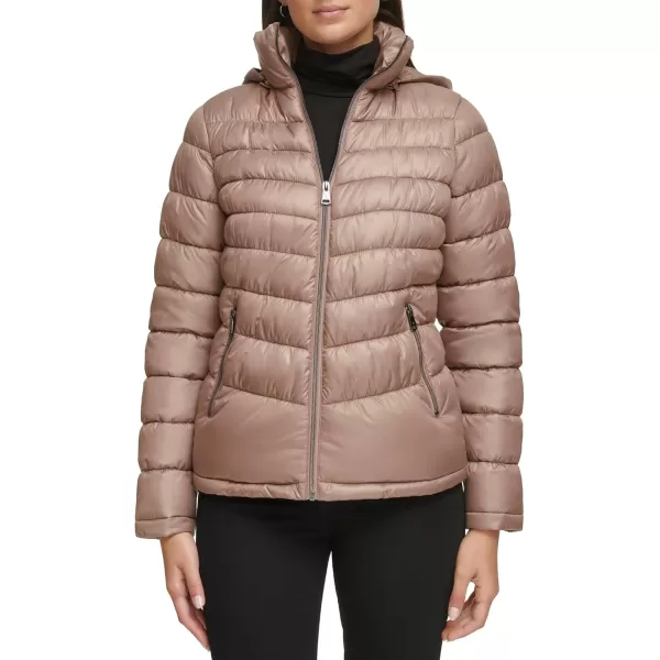 imageKenneth Cole Womens Puffer JacketHooded Packable Tan