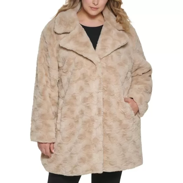 imageKenneth Cole Womens Classic Mink Style Faux Fur CoatMink Style Champagne 1