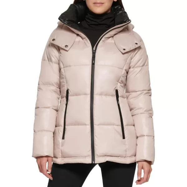 imageKenneth Cole Womens Heavy Weight Down Puffer JacketHorizontal Zip Frost 1