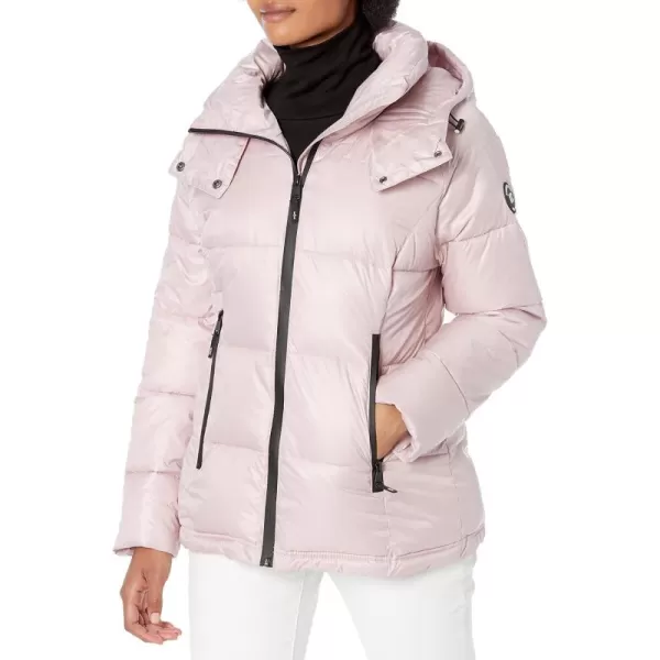 imageKenneth Cole Womens Heavy Weight Down Puffer JacketHorizontal Zip Pink