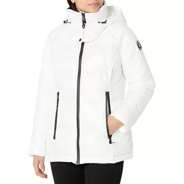 imageKenneth Cole Womens Heavy Weight Down Puffer JacketHorizontal Zip White