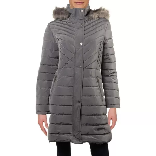 imageKenneth Cole Womens Heavy Weight Down Puffer JacketQuilted Nickel