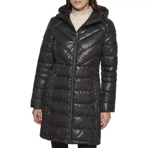 imageKenneth Cole Womens Puffer JacketFull Zip Black