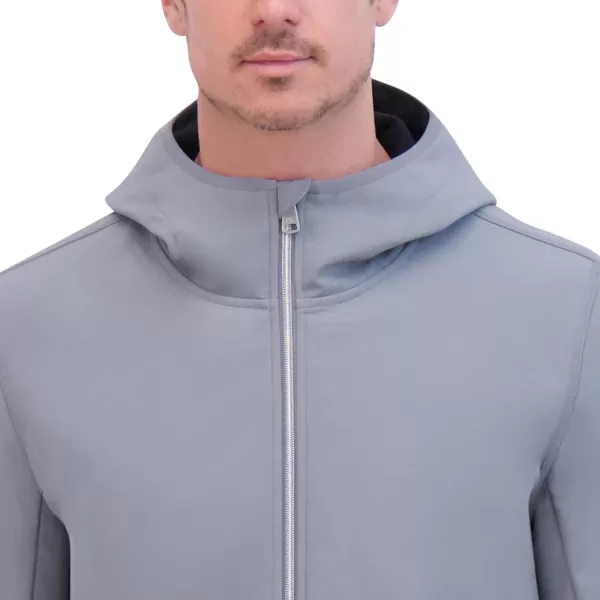 imageKenneth Cole Mens Hooded Soft Shell with Coil Zip DetailLt Grey