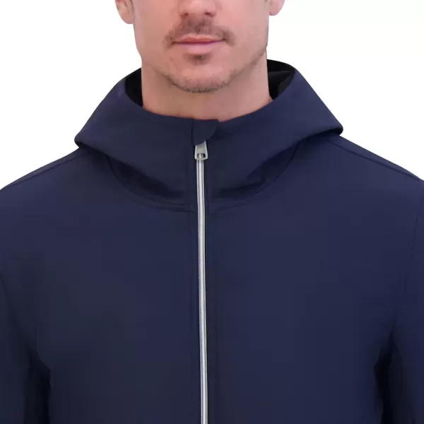 imageKenneth Cole Mens Hooded Soft Shell with Coil Zip DetailNavy