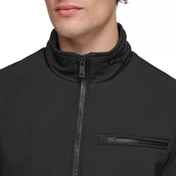 imageKenneth Cole Mens Rain CoatHidden Rain Hood Black