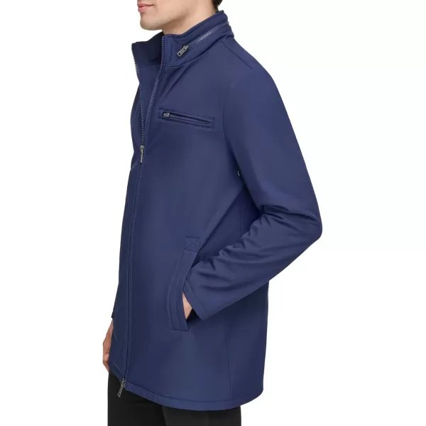 imageKenneth Cole Mens Rain CoatHidden Rain Hood Navy