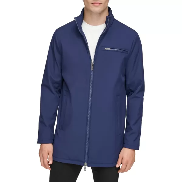 imageKenneth Cole Mens Rain CoatHidden Rain Hood Navy