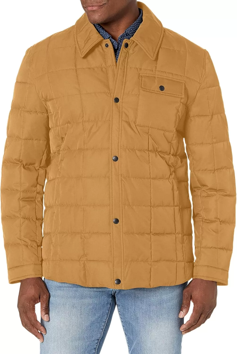 imageCole Haan Signature Mens Down Shirt JacketKhaki
