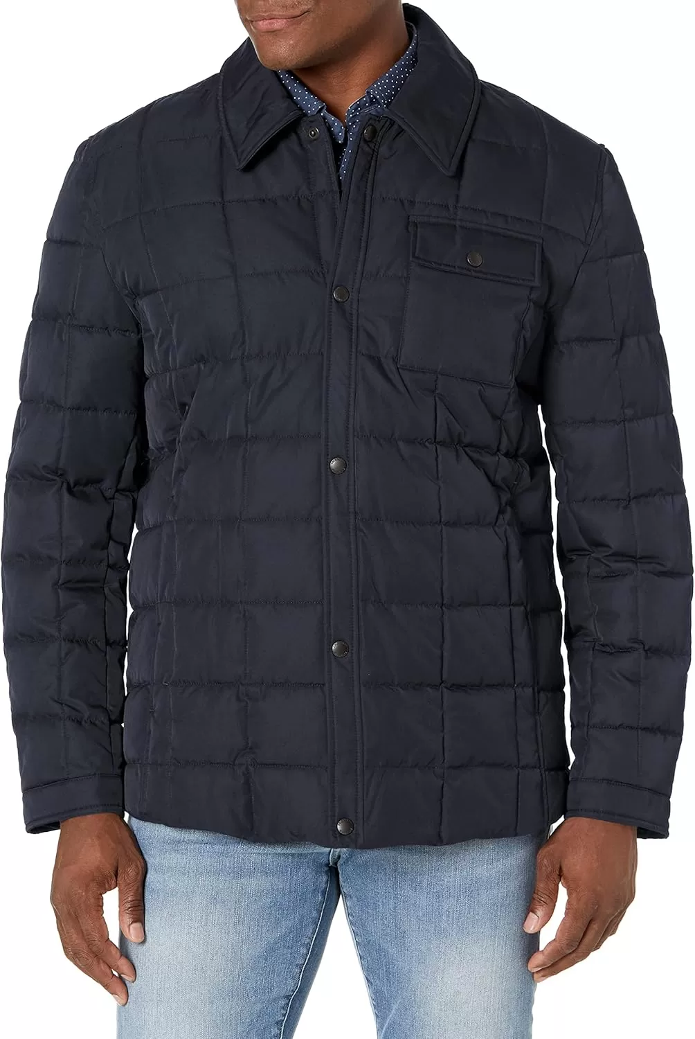 imageCole Haan Signature Mens Down Shirt JacketNavy