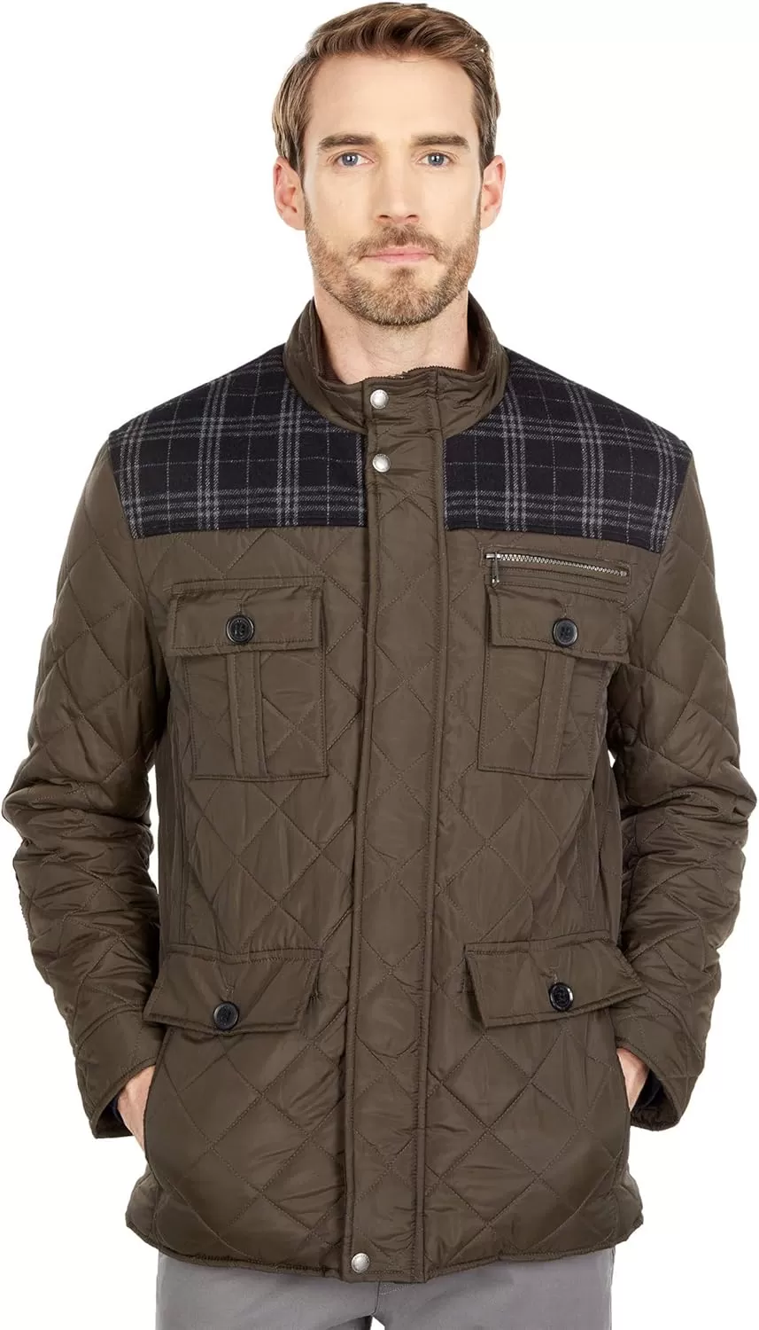 imageCole Haan mens Quilted Essential JacketOlive