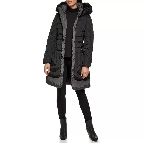 imageGUESS Womens Midweight Puffer JacketBelted Black