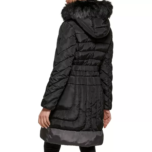 imageGUESS Womens Midweight Puffer JacketBelted Black