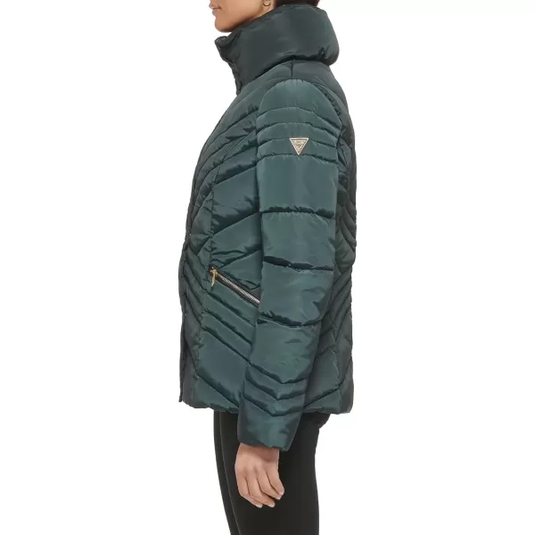 imageGUESS Womens Midweight Puffer JacketCold Weather Spruce