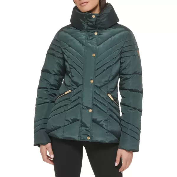 imageGUESS Womens Midweight Puffer JacketCold Weather Spruce