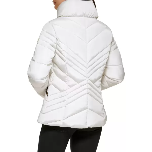 imageGUESS Womens Midweight Puffer JacketCold Weather White