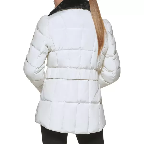 imageGUESS Womens Midweight Puffer JacketFaux Collar Mik